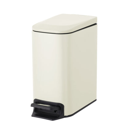 Cesun Small Bathroom Trash Can with Lid Soft Close, Step Pedal, 6 Liter / 1.6 Gallon Stainless Steel Garbage Can with Removable Inner Bucket, Anti-Fingerprint Finish (Matt Black)