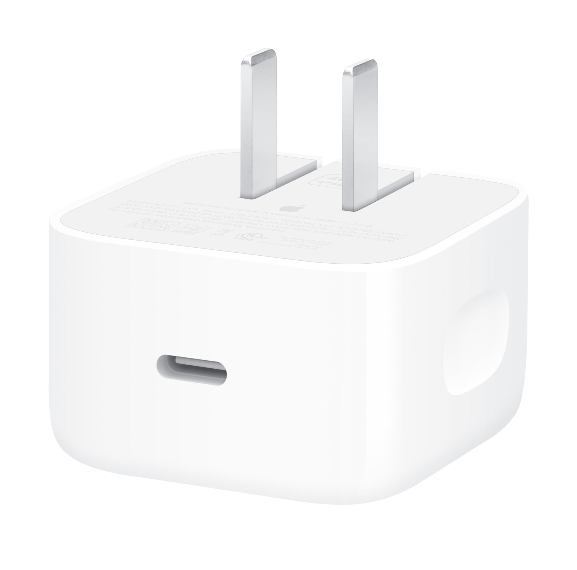 Apple 35W Dual USB-C Port Compact Power Adapter: Fast and Convenient Charging, Type C Wall Charger