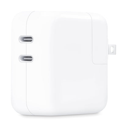Apple 35W Dual USB-C Port Compact Power Adapter: Fast and Convenient Charging, Type C Wall Charger