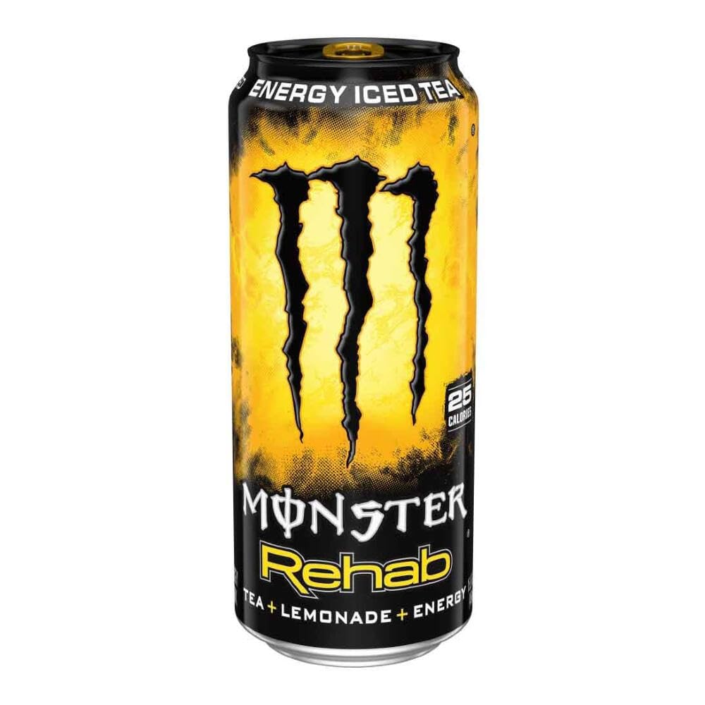 Monster Rehab Tea + Lemonade + Energy, Energy Drink 15.5 Ounce | Energy Iced Tea