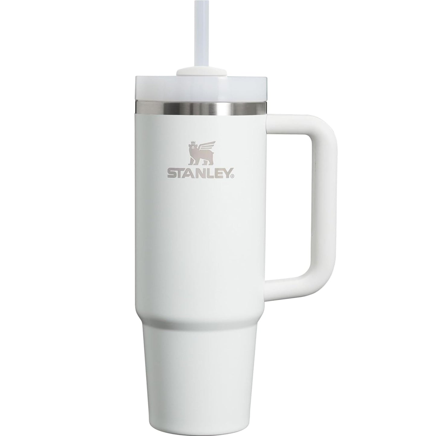 STANLEY Quencher H2.0 Tumbler with Handle and Straw 40 oz | Flowstate 3-Position Lid | Cup Holder Compatible for Travel | Insulated Stainless Steel Cup | BPA-Free | Cream 2.0