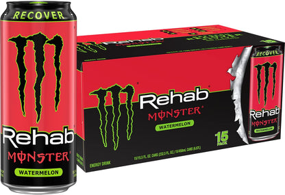 Monster Rehab Tea + Lemonade + Energy, Energy Drink 15.5 Ounce | Energy Iced Tea