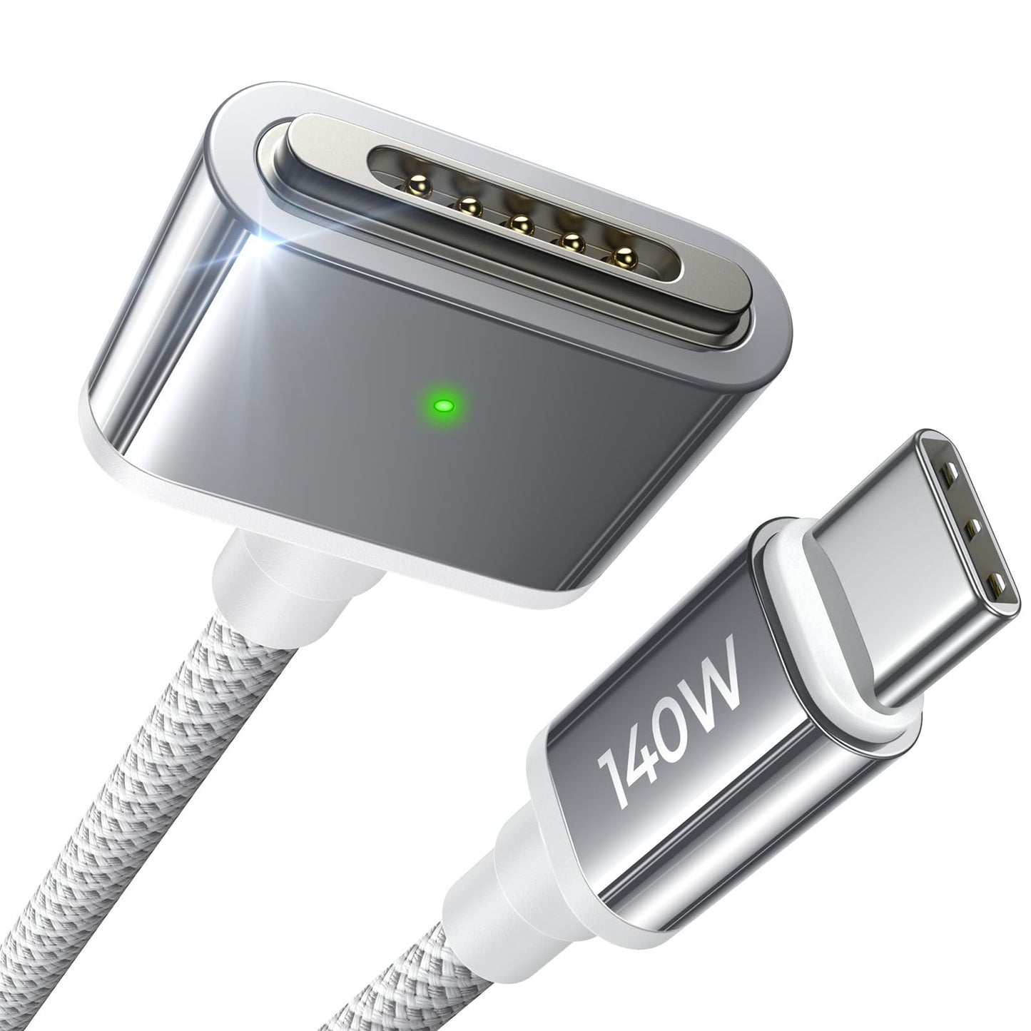 LISEN MacBook Charger USB-C to Magnetic 3 Cable (6.6FT) for M4/M3/M2 MacBook Pro Air M5 Charger, 140W Magnetic Safe 3 Cable Computer Laptop Cord for Pro (16"/14" 2026-2021) Air (15''/13'' 2026-2022)