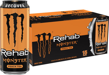Monster Rehab Tea + Lemonade + Energy, Energy Drink 15.5 Ounce | Energy Iced Tea