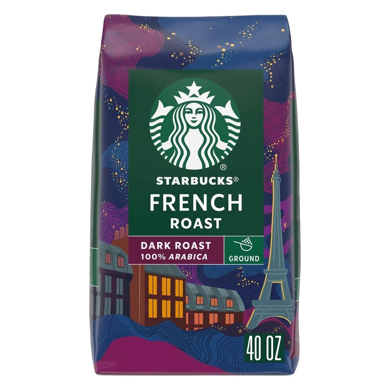 Starbucks Ground Coffee, Dark Roast Hot or Iced Coffee, Italian Roast, Six 18 oz Bags​