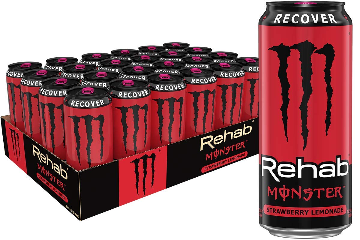 Monster Rehab Tea + Lemonade + Energy, Energy Drink 15.5 Ounce | Energy Iced Tea