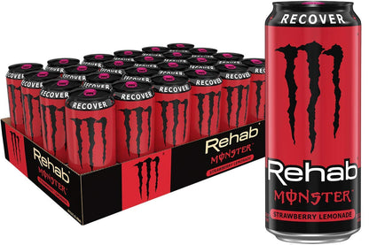 Monster Rehab Tea + Lemonade + Energy, Energy Drink 15.5 Ounce | Energy Iced Tea