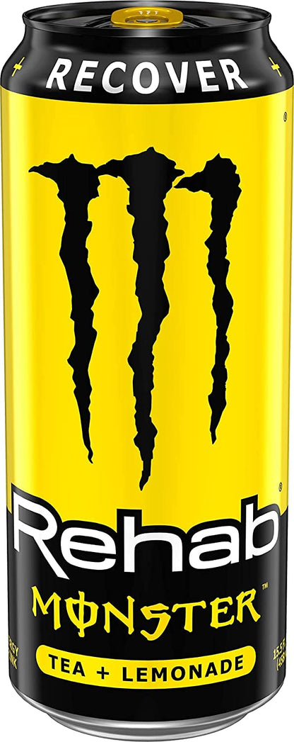 Monster Rehab Tea + Lemonade + Energy, Energy Drink 15.5 Ounce | Energy Iced Tea