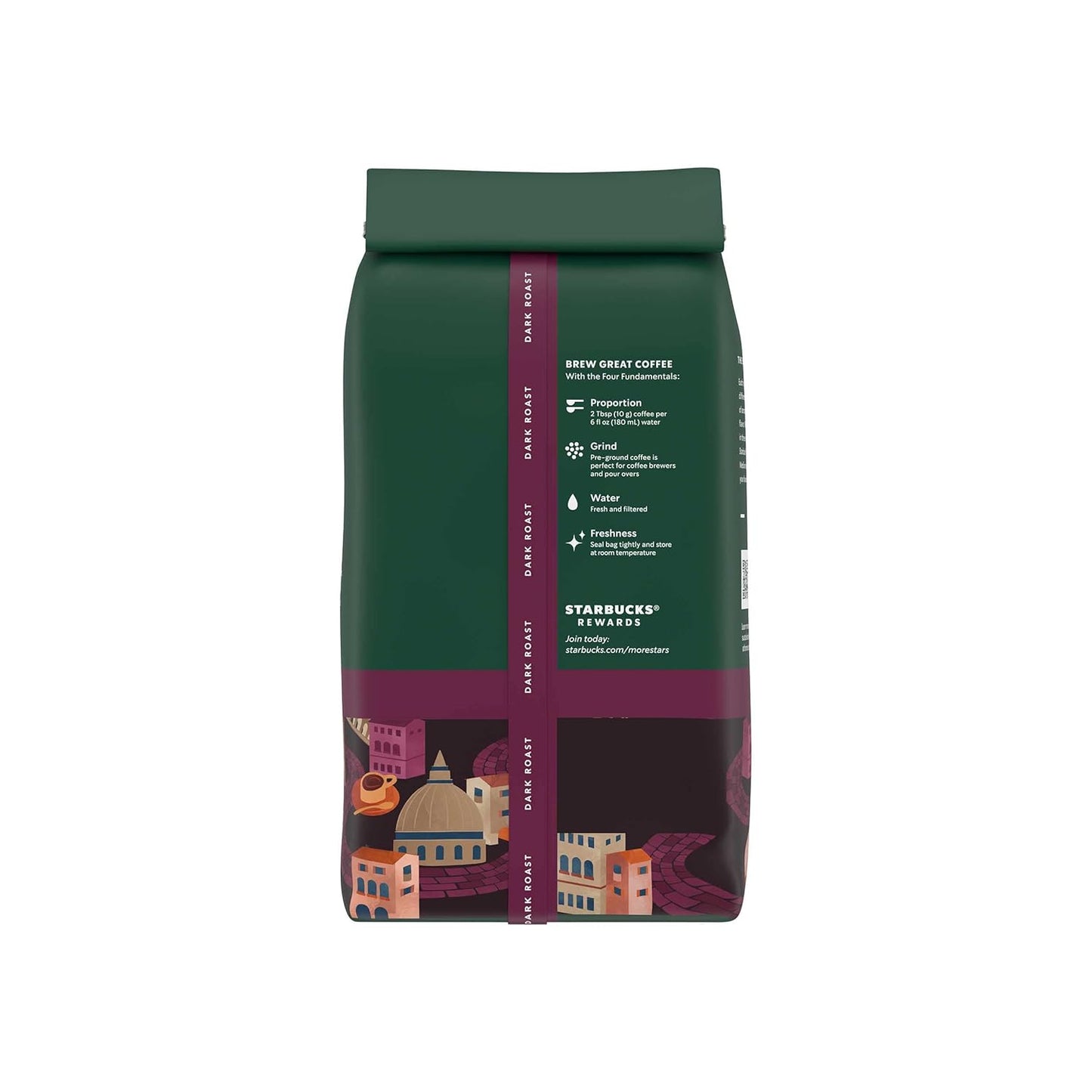 Starbucks Ground Coffee, Dark Roast Hot or Iced Coffee, Italian Roast, Six 18 oz Bags​