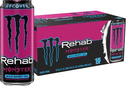 Monster Rehab Tea + Lemonade + Energy, Energy Drink 15.5 Ounce | Energy Iced Tea