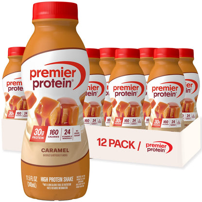 Premier Protein Shake, Chocolate, 30g Protein, No Added Sugar, 24 Vitamins & Minerals to Support Immune Health, 11.5 fl oz, 12 Pack