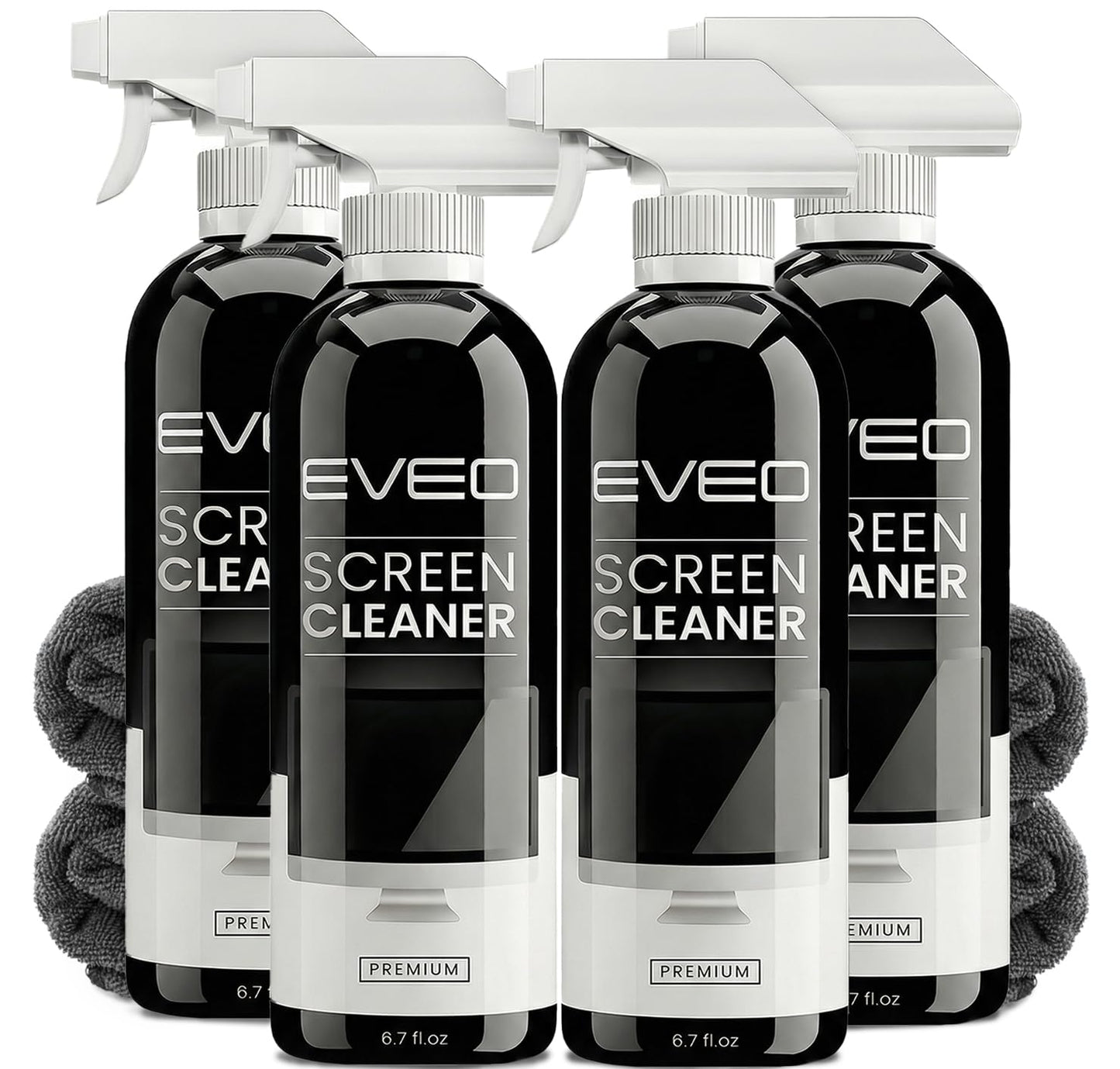 EVEO Screen Cleaner Spray - Large Screen Cleaner Bottle - TV Screen Cleaner, Computer Screen Cleaner, for Laptop, Phone, Ipad - Computer Cleaning kit Electronic Cleaner (1 Pack)