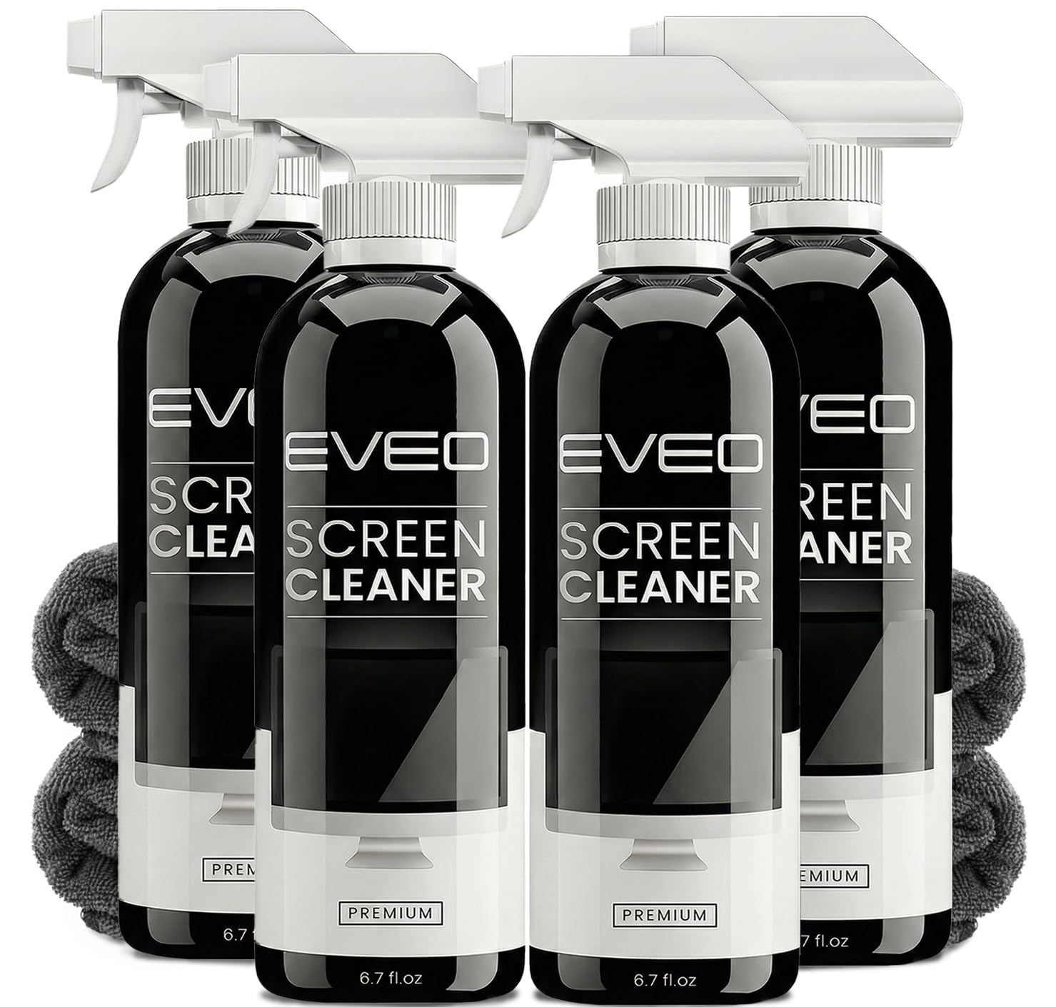 EVEO Screen Cleaner Spray - Large Screen Cleaner Bottle - TV Screen Cleaner, Computer Screen Cleaner, for Laptop, Phone, Ipad - Computer Cleaning kit Electronic Cleaner (1 Pack)