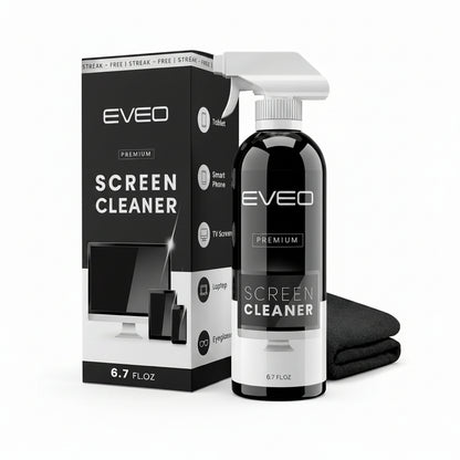 EVEO Screen Cleaner Spray - Large Screen Cleaner Bottle - TV Screen Cleaner, Computer Screen Cleaner, for Laptop, Phone, Ipad - Computer Cleaning kit Electronic Cleaner (1 Pack)