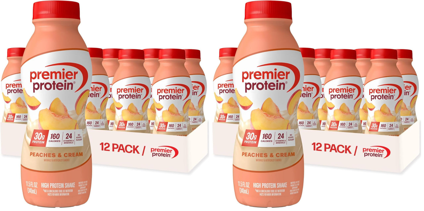 Premier Protein Shake, Chocolate, 30g Protein, No Added Sugar, 24 Vitamins & Minerals to Support Immune Health, 11.5 fl oz, 12 Pack