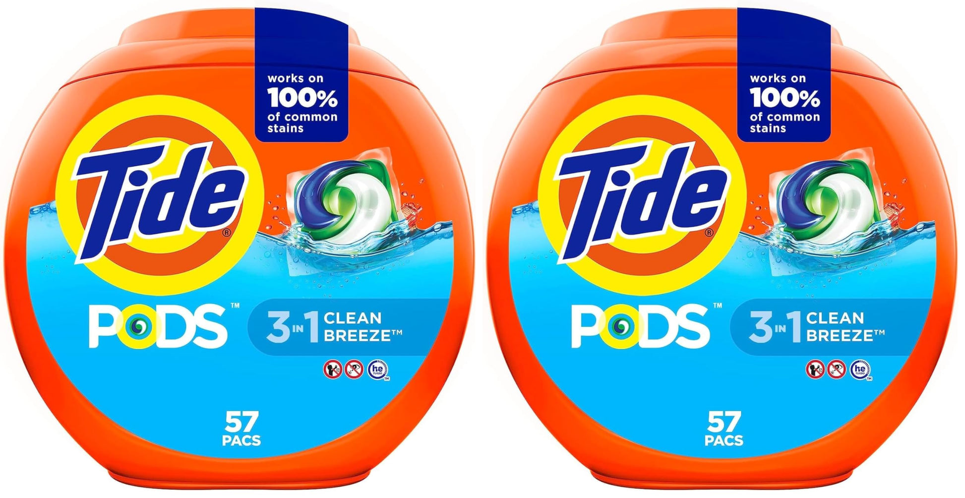 Tide PODS laundry detergent pacs, 3-in-1 Stain Remover, Odor Fighter, Color Protector, 112 Count, HE compatible, Spring Meadow Scent