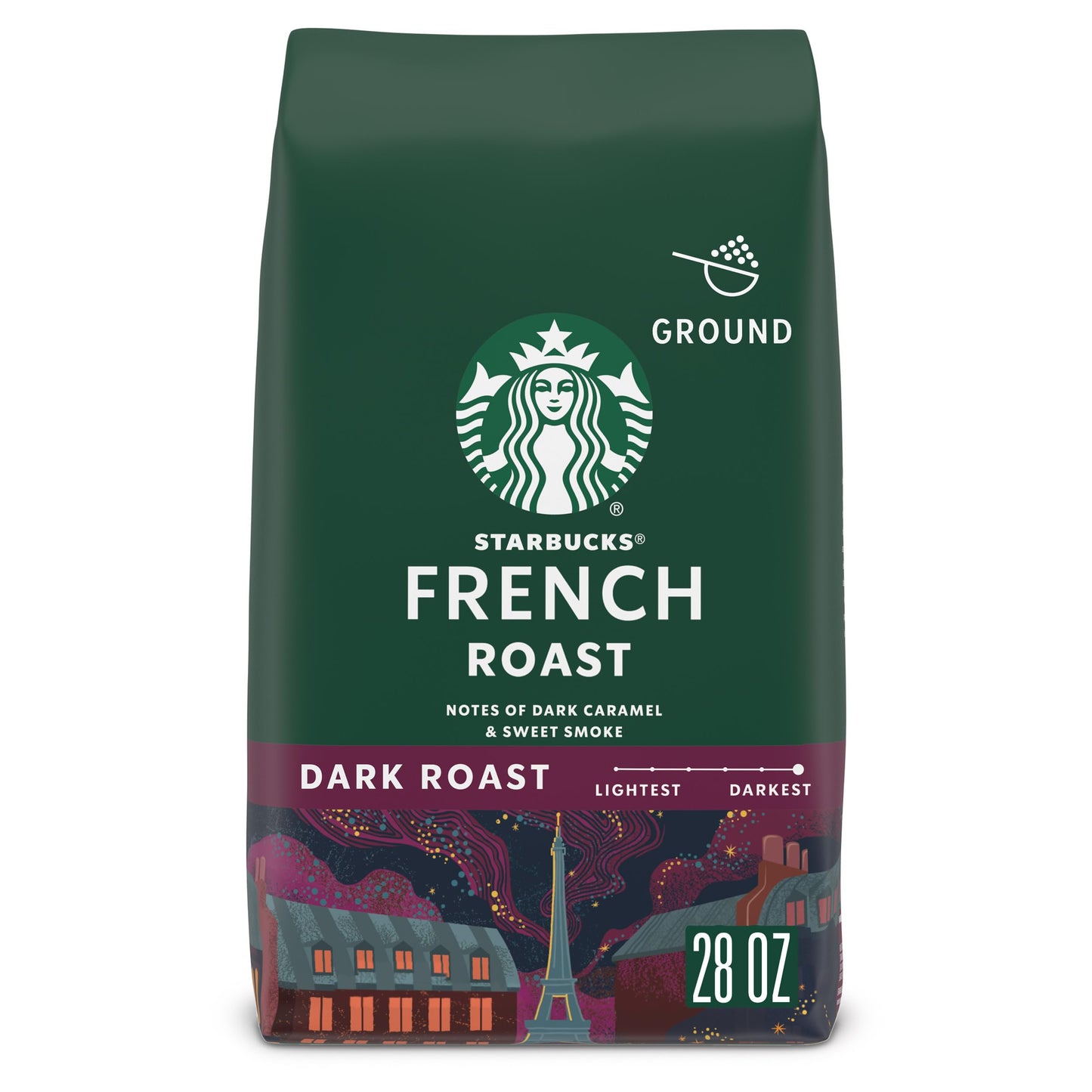 Starbucks Ground Coffee, Dark Roast Hot or Iced Coffee, Italian Roast, Six 18 oz Bags​