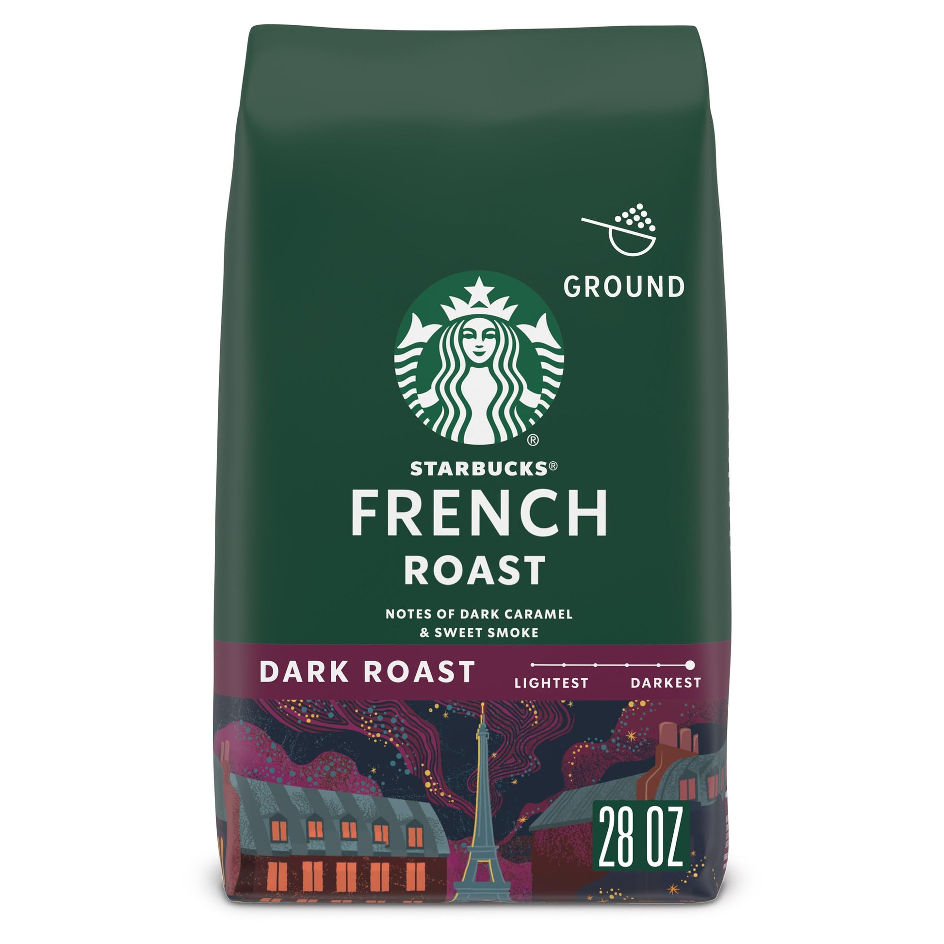 Starbucks Ground Coffee, Dark Roast Hot or Iced Coffee, Italian Roast, Six 18 oz Bags​
