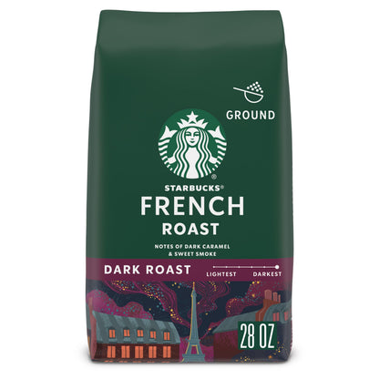 Starbucks Ground Coffee, Dark Roast Hot or Iced Coffee, Italian Roast, Six 18 oz Bags​