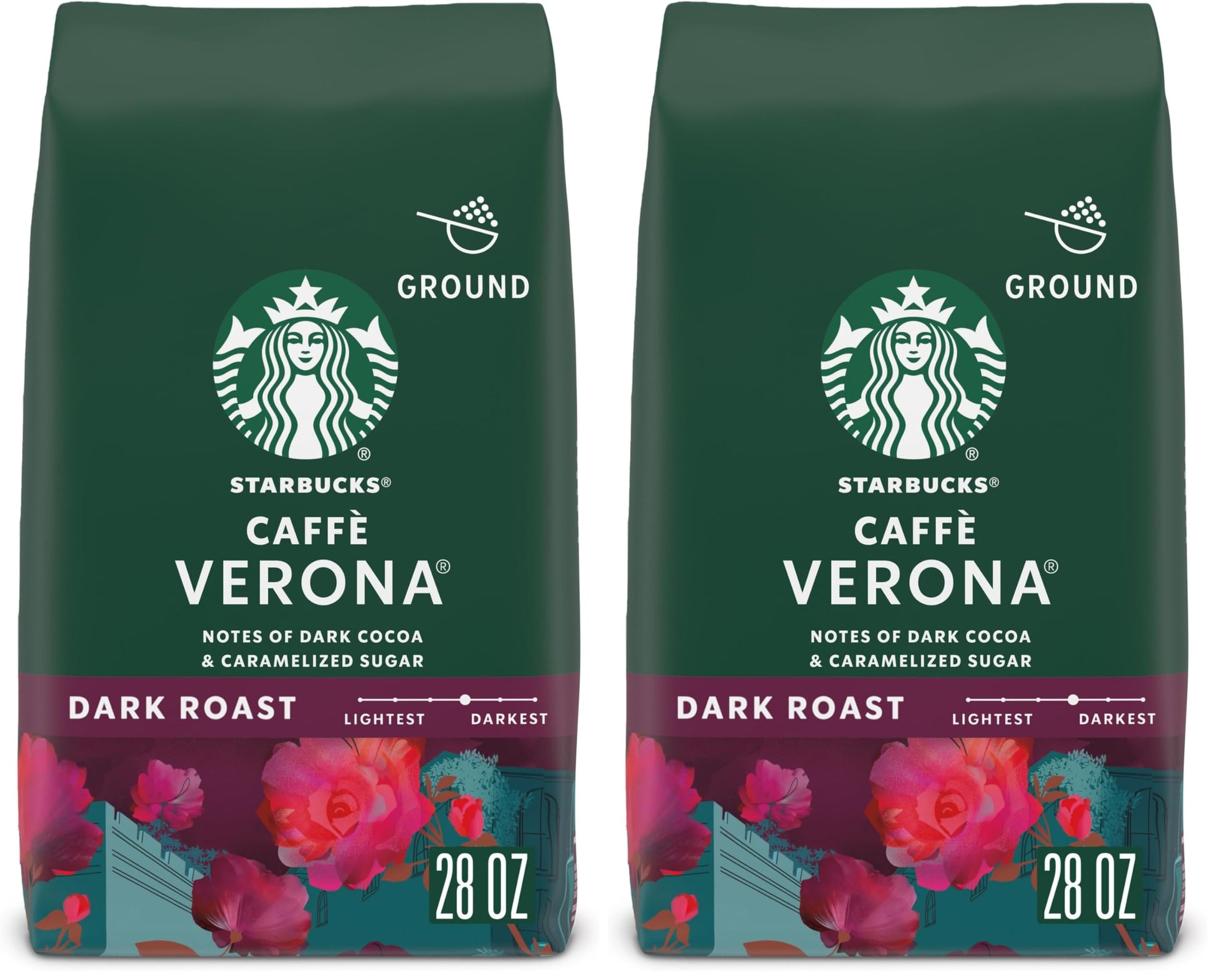 Starbucks Ground Coffee, Dark Roast Hot or Iced Coffee, Italian Roast, Six 18 oz Bags​