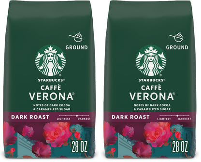 Starbucks Ground Coffee, Dark Roast Hot or Iced Coffee, Italian Roast, Six 18 oz Bags​