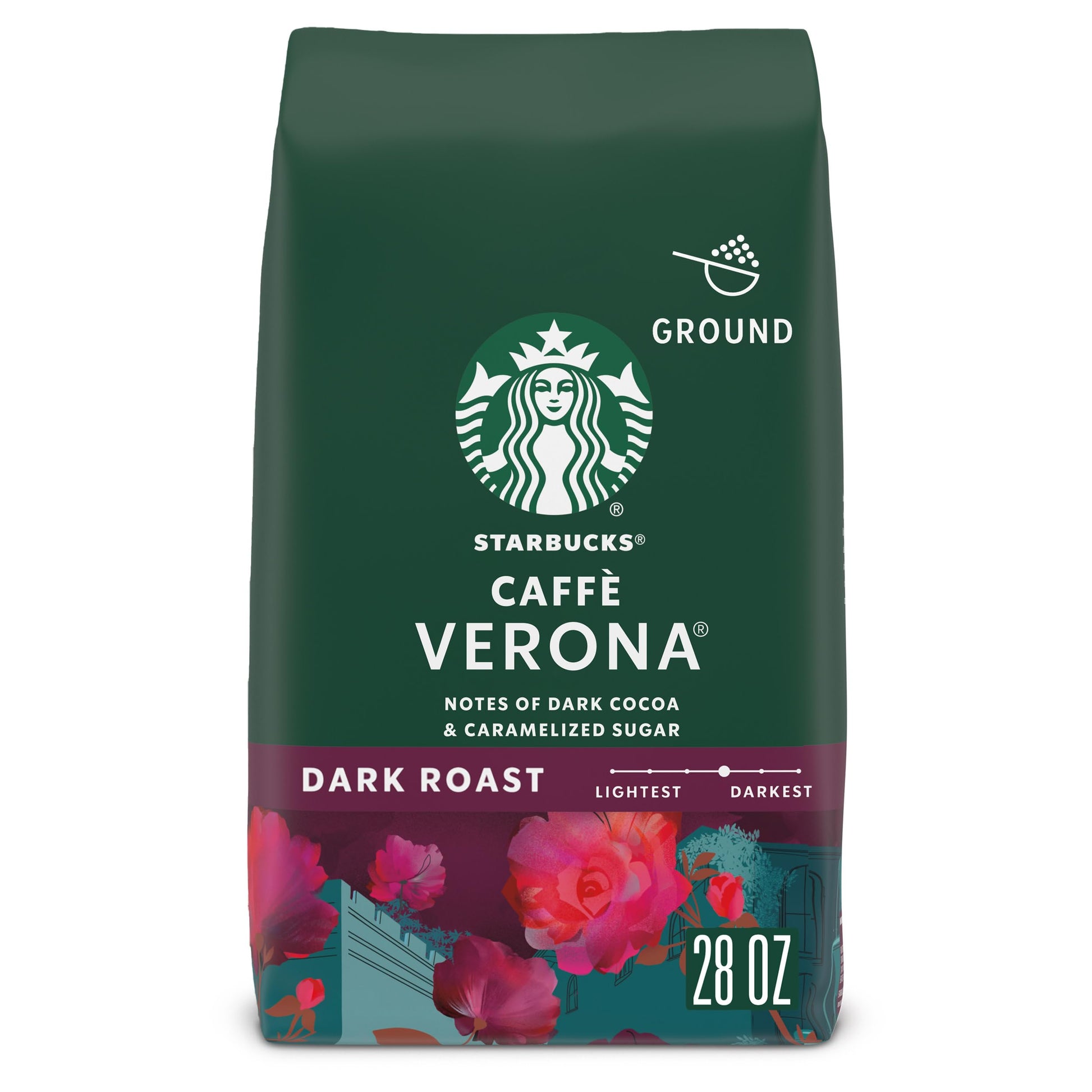Starbucks Ground Coffee, Dark Roast Hot or Iced Coffee, Italian Roast, Six 18 oz Bags​