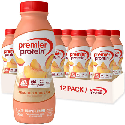 Premier Protein Shake, Chocolate, 30g Protein, No Added Sugar, 24 Vitamins & Minerals to Support Immune Health, 11.5 fl oz, 12 Pack