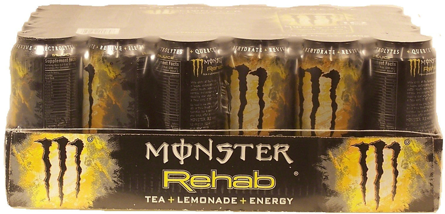 Monster Rehab Tea + Lemonade + Energy, Energy Drink 15.5 Ounce | Energy Iced Tea