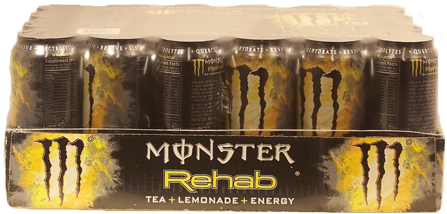 Monster Rehab Tea + Lemonade + Energy, Energy Drink 15.5 Ounce | Energy Iced Tea