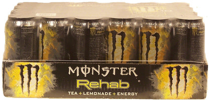 Monster Rehab Tea + Lemonade + Energy, Energy Drink 15.5 Ounce | Energy Iced Tea