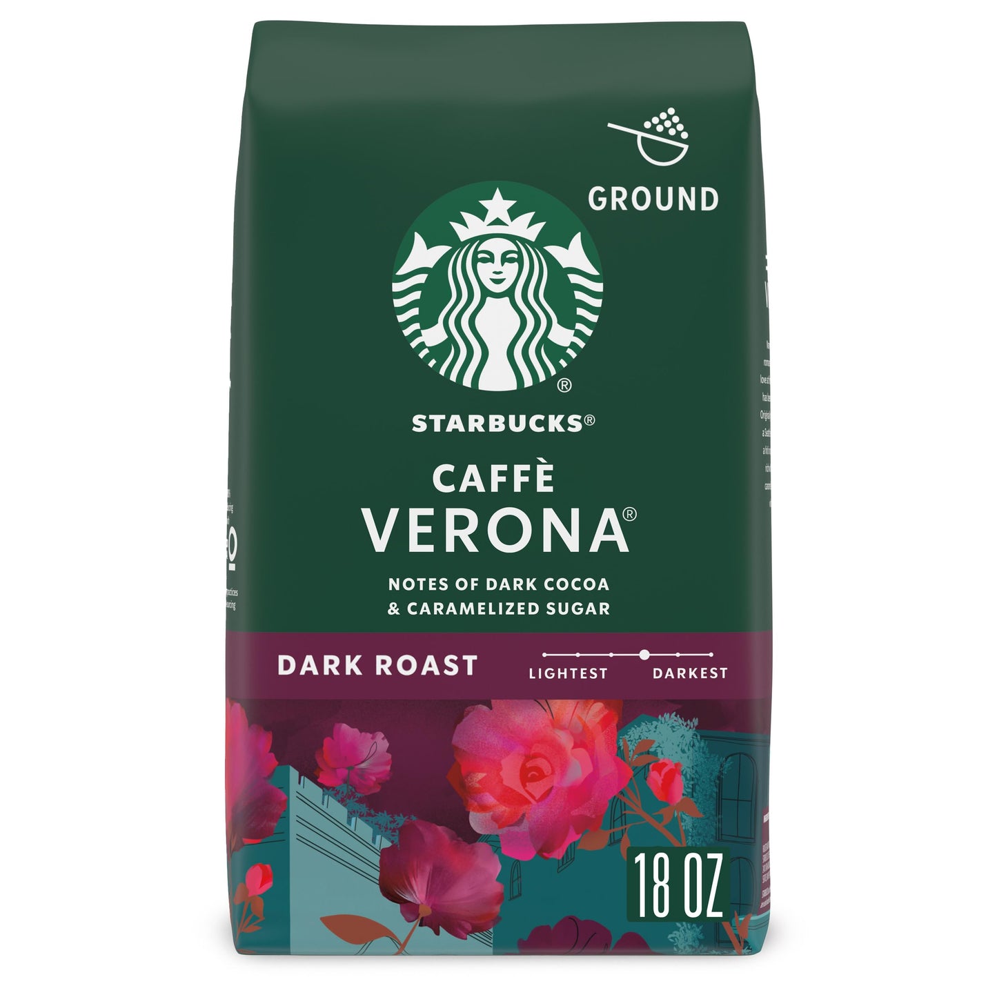 Starbucks Ground Coffee, Dark Roast Hot or Iced Coffee, Italian Roast, Six 18 oz Bags​