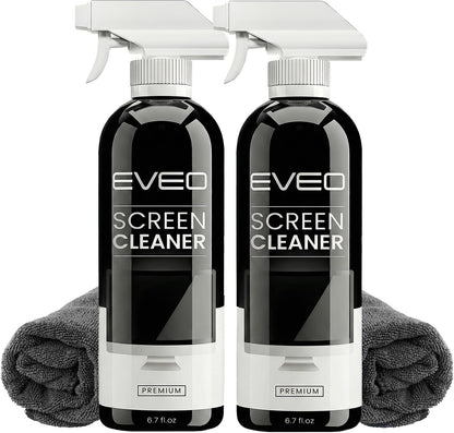 EVEO Screen Cleaner Spray - Large Screen Cleaner Bottle - TV Screen Cleaner, Computer Screen Cleaner, for Laptop, Phone, Ipad - Computer Cleaning kit Electronic Cleaner (1 Pack)