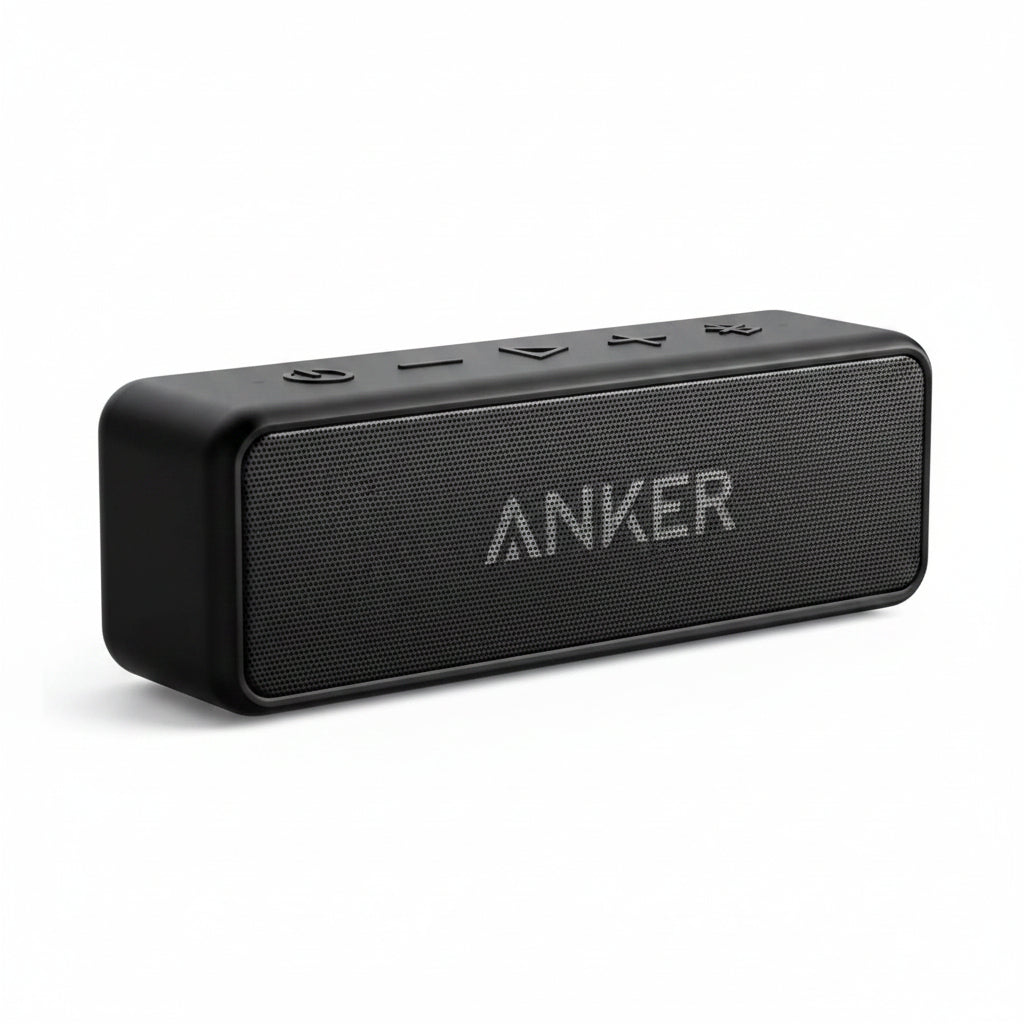 Anker Soundcore 2 Portable Bluetooth Speaker with Stereo Sound, Bluetooth 5, Bassup, IPX7 Waterproof, 24-Hour Playtime, Wireless, Speaker for Home, Outdoors, Travel