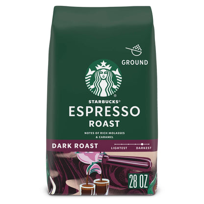 Starbucks Ground Coffee, Dark Roast Hot or Iced Coffee, Italian Roast, Six 18 oz Bags​