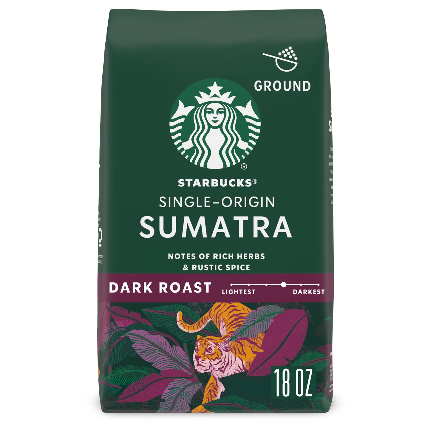 Starbucks Ground Coffee, Dark Roast Hot or Iced Coffee, Italian Roast, Six 18 oz Bags​