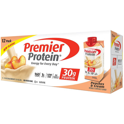Premier Protein Shake, Café Latte with Caffeine for Energy – 30g Protein, No Added Sugar, 24 Vitamins & Minerals to Support Immune Health, 11 fl oz, 12 Pack