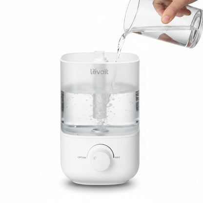 LEVOIT Top Fill Humidifiers for Bedroom, 2.5L Tank for Large Room, Easy to Fill & Clean, 28dB Quiet Cool Mist Air Humidifier for Home Baby Nursery & Plants, Auto Shut-off for Safety, 25H