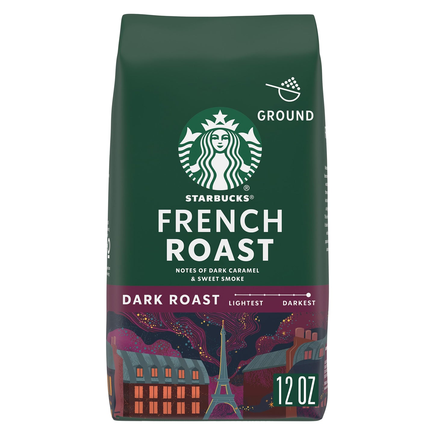 Starbucks Ground Coffee, Dark Roast Hot or Iced Coffee, Italian Roast, Six 18 oz Bags​