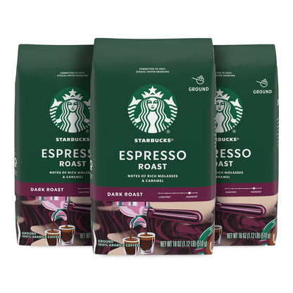 Starbucks Ground Coffee, Dark Roast Hot or Iced Coffee, Italian Roast, Six 18 oz Bags​