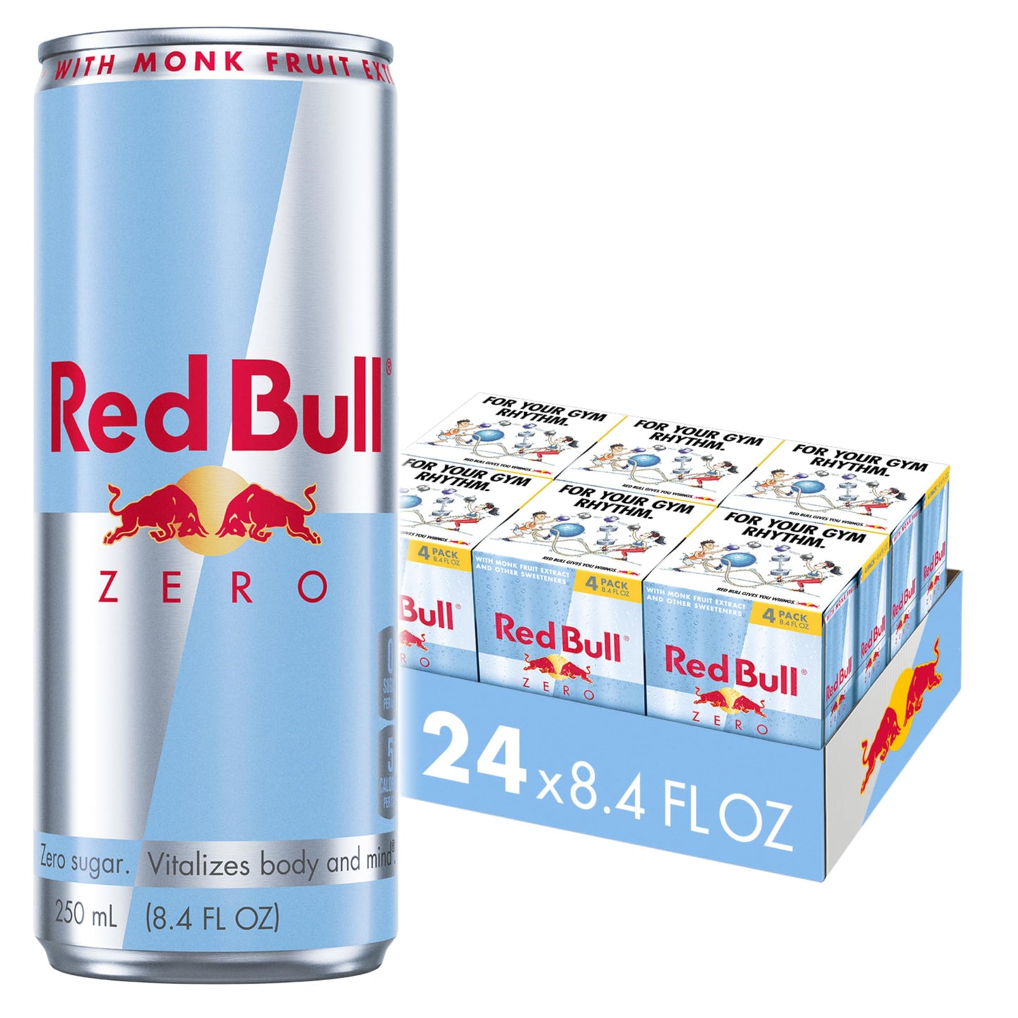 Red Bull Sugar Free Energy Drink with 80mg Caffeine plus Taurine & B Vitamins, 8.4 Fl Oz, Pack of 24 Cans