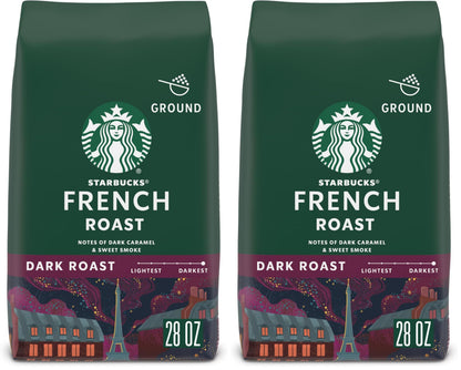 Starbucks Ground Coffee, Dark Roast Hot or Iced Coffee, Italian Roast, Six 18 oz Bags​