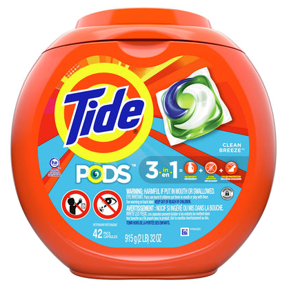 Tide PODS laundry detergent pacs, 3-in-1 Stain Remover, Odor Fighter, Color Protector, 112 Count, HE compatible, Spring Meadow Scent