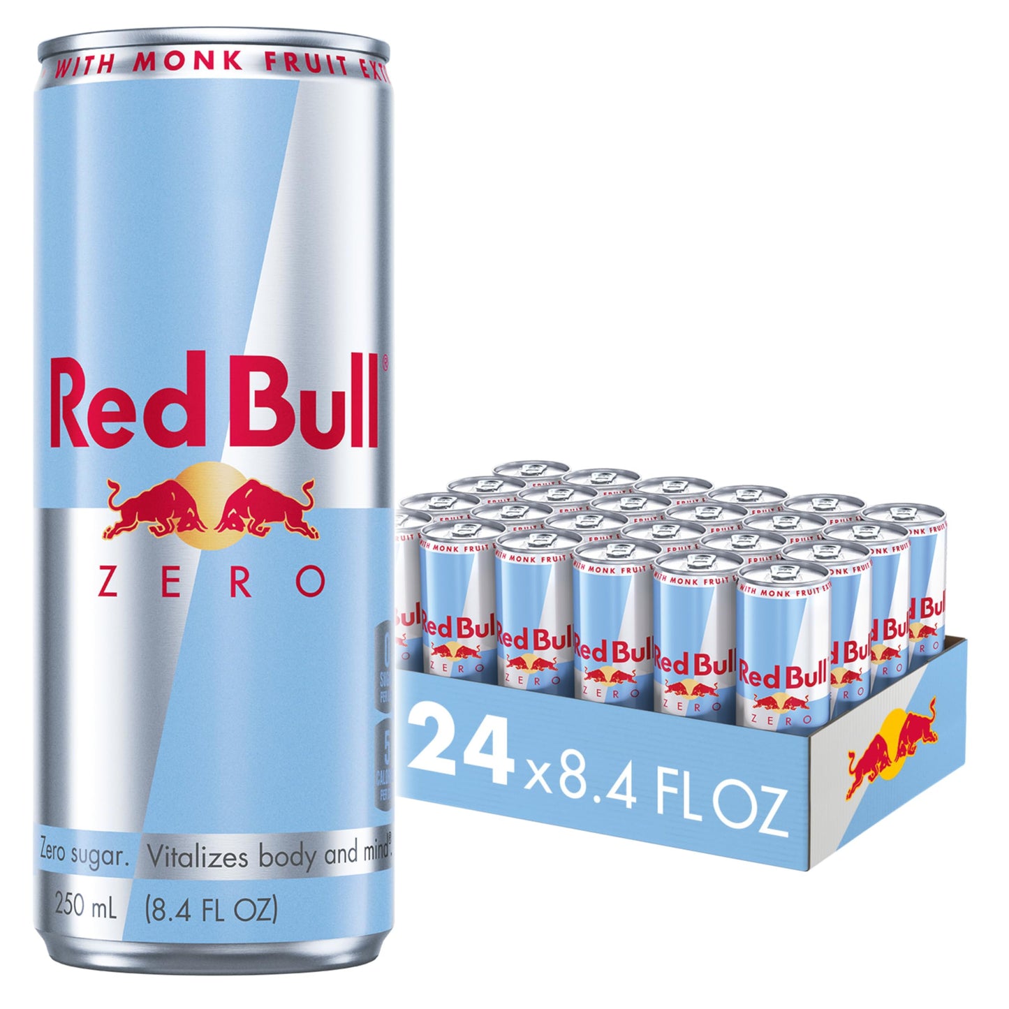 Red Bull Sugar Free Energy Drink with 80mg Caffeine plus Taurine & B Vitamins, 8.4 Fl Oz, Pack of 24 Cans