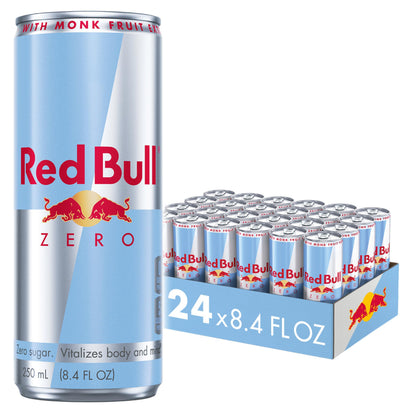 Red Bull Sugar Free Energy Drink with 80mg Caffeine plus Taurine & B Vitamins, 8.4 Fl Oz, Pack of 24 Cans