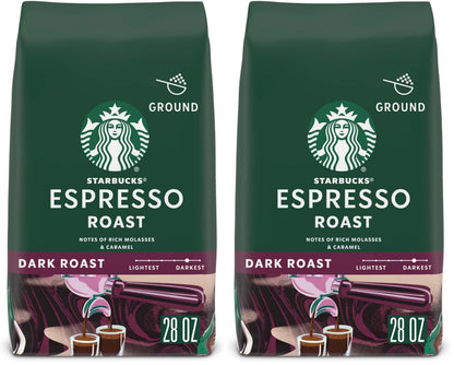 Starbucks Ground Coffee, Dark Roast Hot or Iced Coffee, Italian Roast, Six 18 oz Bags​