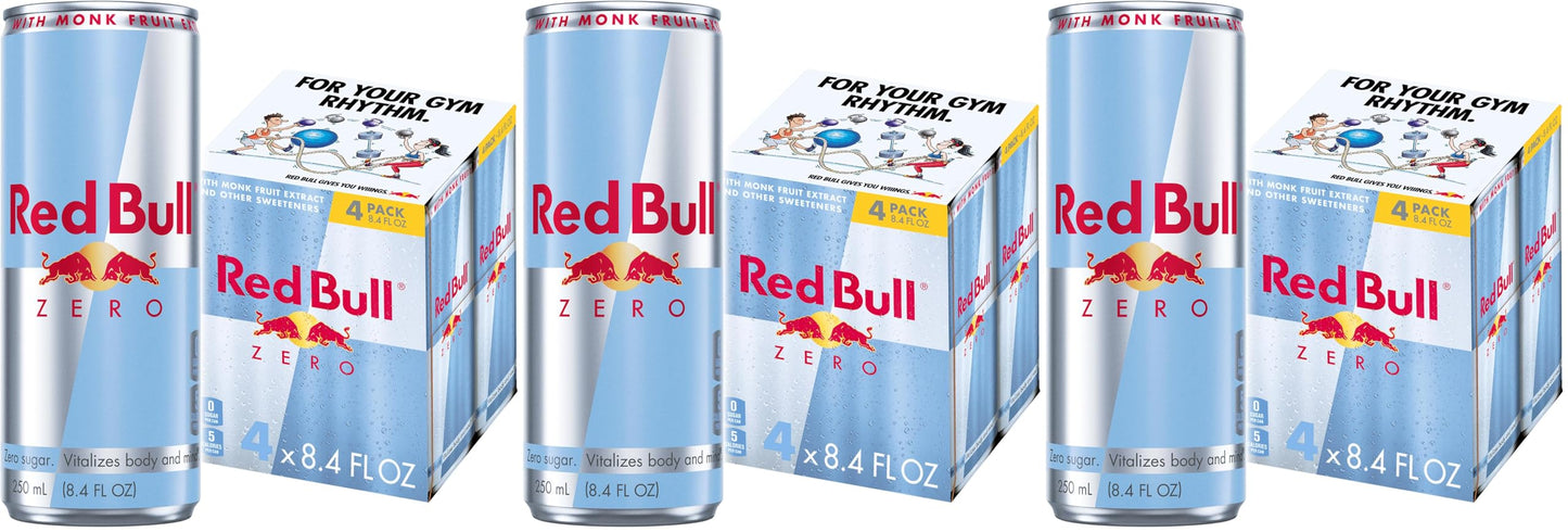 Red Bull Sugar Free Energy Drink with 80mg Caffeine plus Taurine & B Vitamins, 8.4 Fl Oz, Pack of 24 Cans