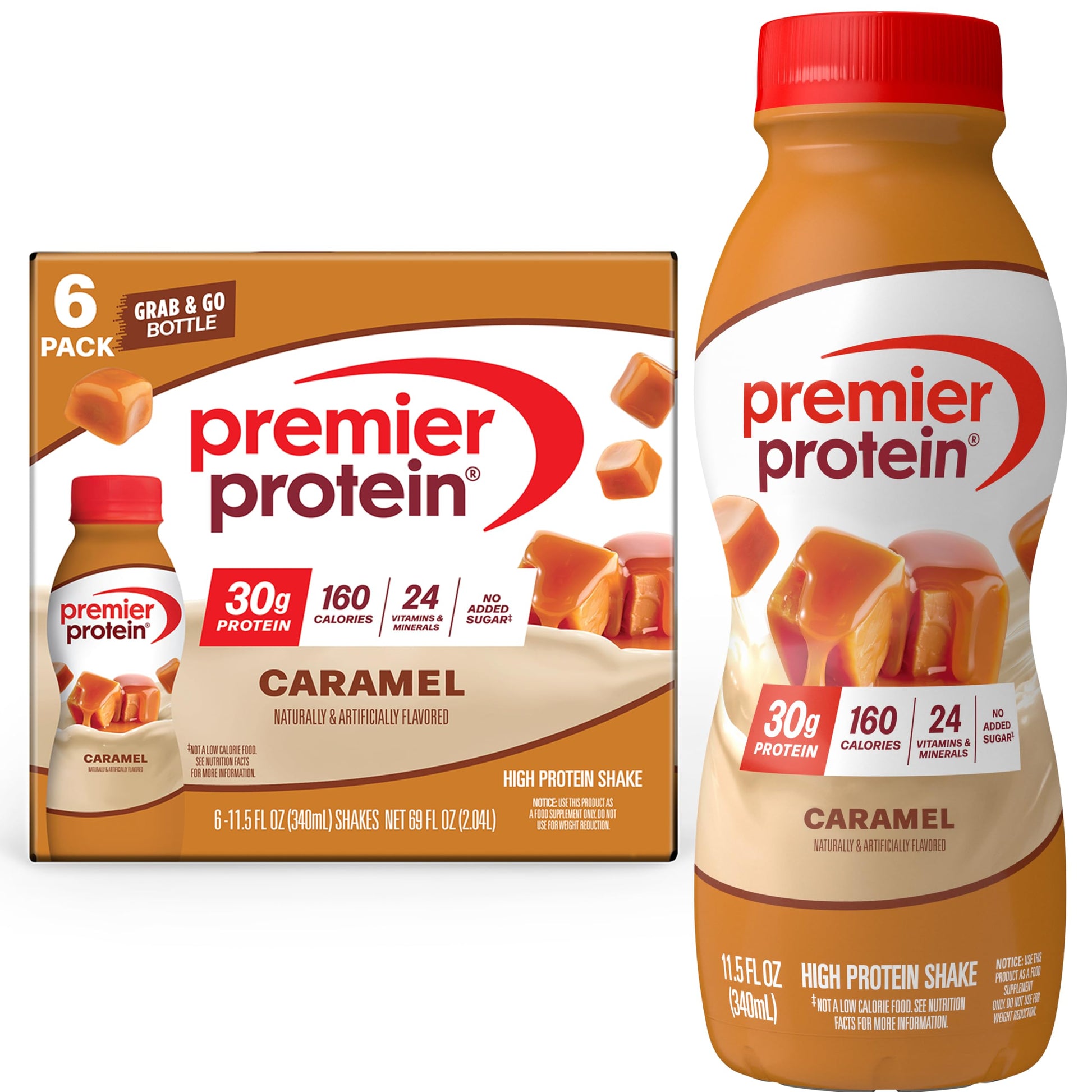Premier Protein Shake, Chocolate, 30g Protein, No Added Sugar, 24 Vitamins & Minerals to Support Immune Health, 11.5 fl oz, 12 Pack