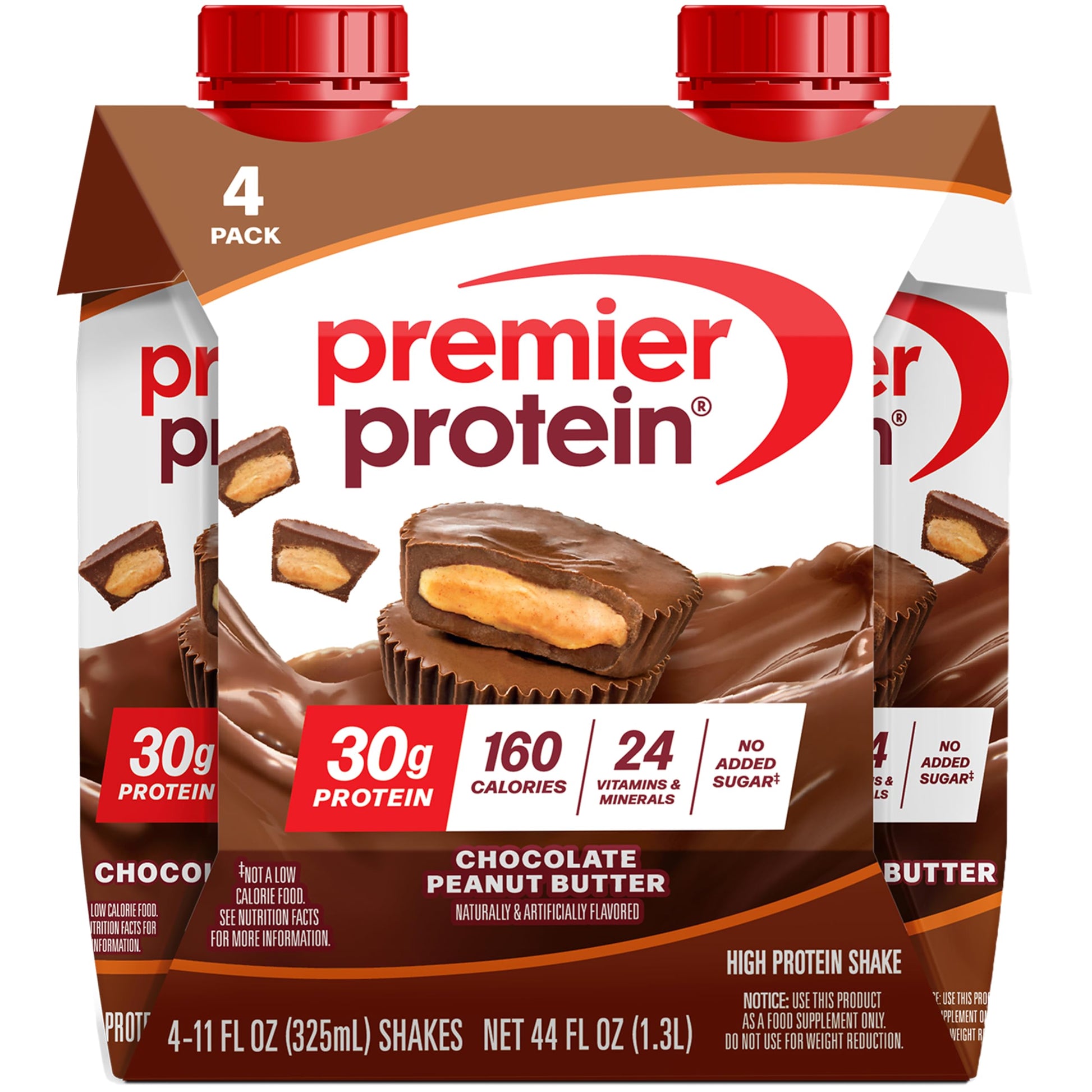 Premier Protein Shake, Café Latte with Caffeine for Energy – 30g Protein, No Added Sugar, 24 Vitamins & Minerals to Support Immune Health, 11 fl oz, 12 Pack