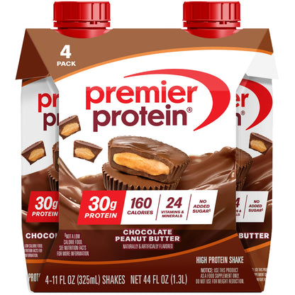 Premier Protein Shake, Café Latte with Caffeine for Energy – 30g Protein, No Added Sugar, 24 Vitamins & Minerals to Support Immune Health, 11 fl oz, 12 Pack