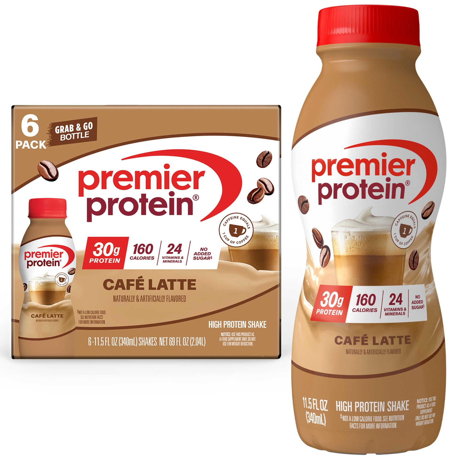 Premier Protein Shake, Chocolate, 30g Protein, No Added Sugar, 24 Vitamins & Minerals to Support Immune Health, 11.5 fl oz, 12 Pack